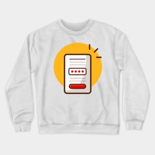 Password and identify haked cartoon Crewneck Sweatshirt